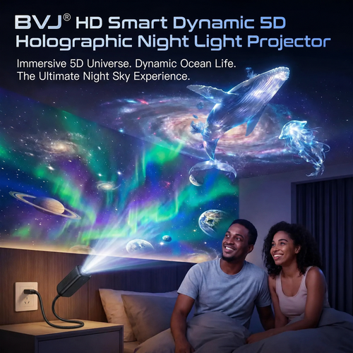 🌌BVJ® 💡5D Mini Star Projector — Dynamic Galaxy Lighting for Bedrooms, Cars & Relaxing Nights🔥