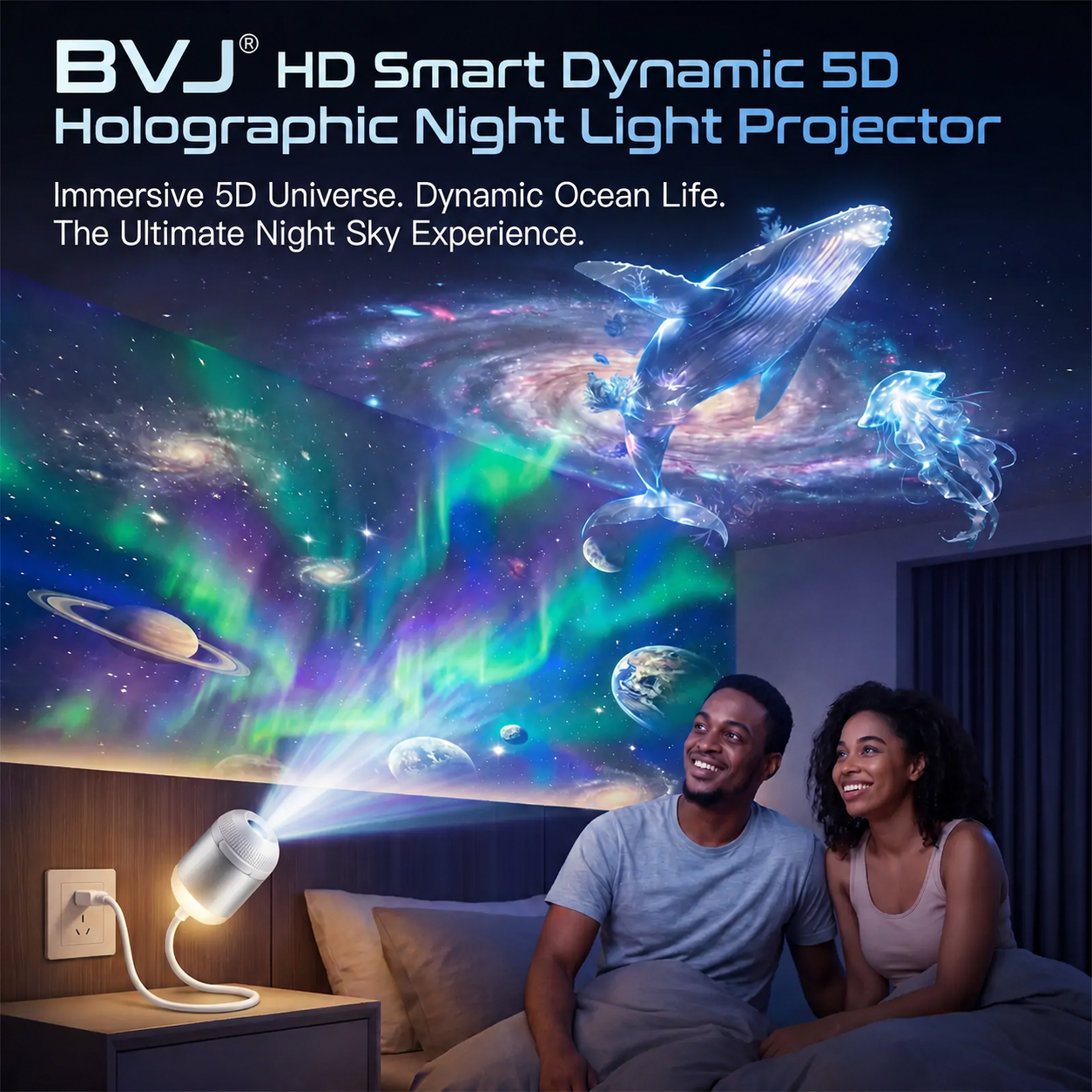 🌌BVJ® ✨5D Mini Star Projector — Dynamic Galaxy Lighting for Bedrooms, Cars & Relaxing Nights