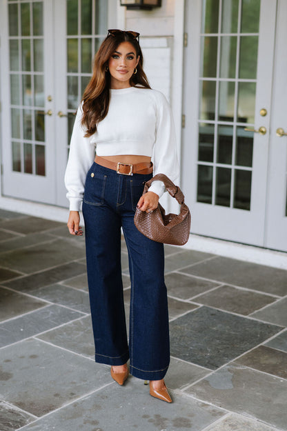 Cropped Sweater-Off White