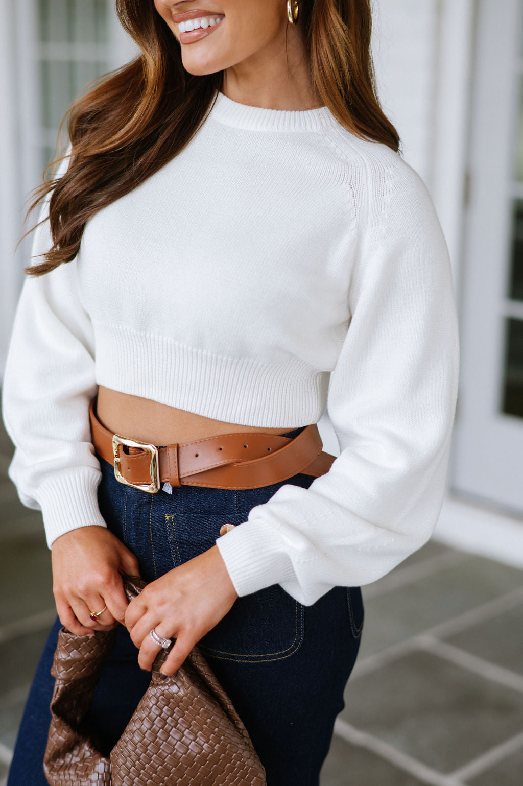 Cropped Sweater-Off White
