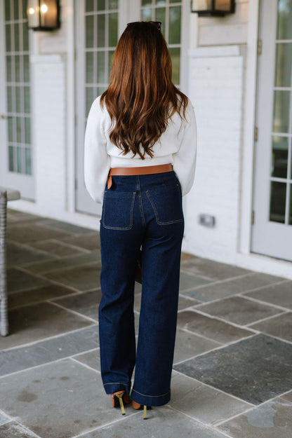 Cropped Sweater-Off White