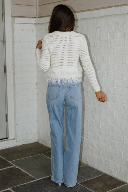 Knit Cardigan-Cream
