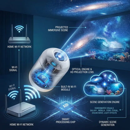 🌌BVJ® ✨5D Mini Star Projector — Dynamic Galaxy Lighting for Bedrooms, Cars & Relaxing Nights